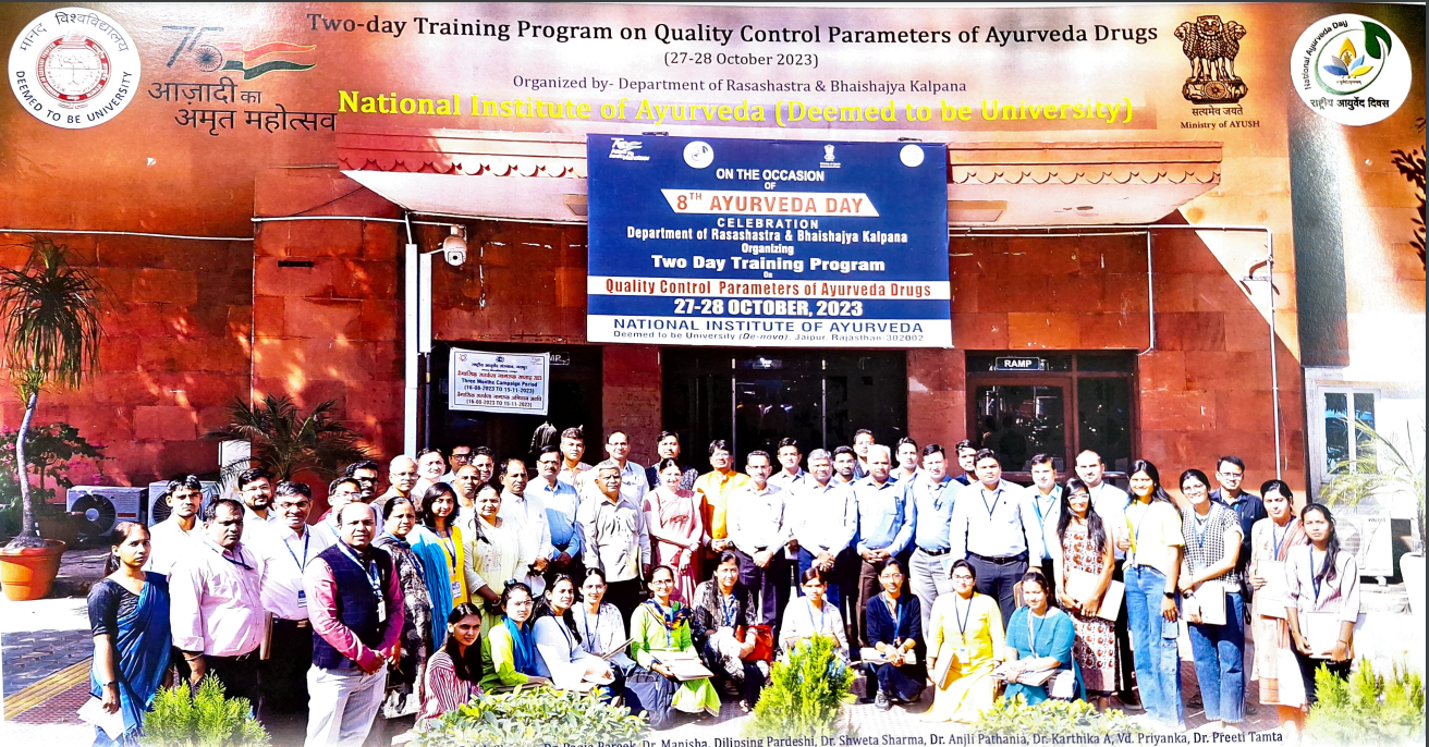 NIA Jaipur Two Day Training Program on Quality Control Parameters of Ayurveda Drugs