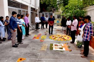 Glimpses of the Millet Rangoli Competition was organized by the National Institute of Indian Medical Heritage Hyderabad 