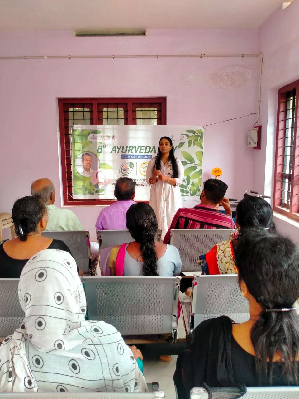 Awareness Class regarding Ayurveda Day at Ayush Ayurveda PHC, Kundayam, Pathanapuram Panchayat