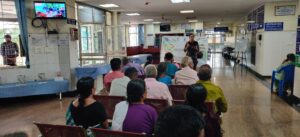 Awareness lecture organized at the OPD premises of CCRAS-Regional Ayurveda Research Institute Poojappura Thiruvananthapuram, Kerala as part of the 8th Ayurveda Day celebrations.