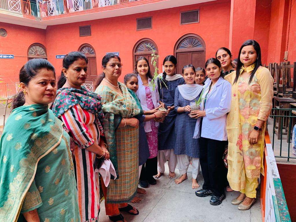 Ayurveda plants plantation at Arya mandir girls senior secondary school, Lohgarh, Amritsar