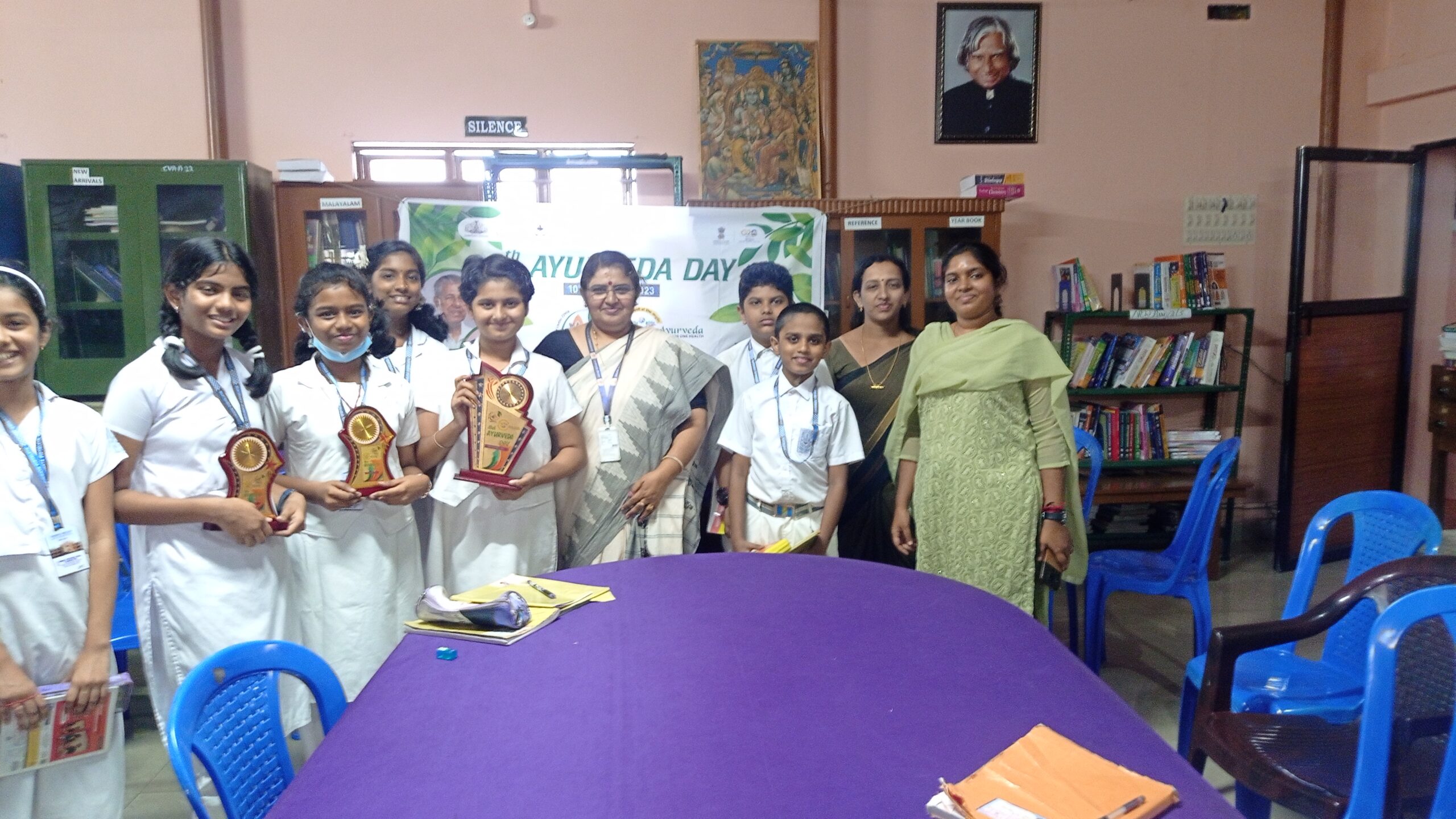 Conducted quiz programme on Ayurveda for higher scondary students o Chinmaya Vidyalaya. Attukal
