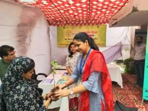 Distribution of Tulsi saplings and Expo visit at CARI Punjabi Bagh West