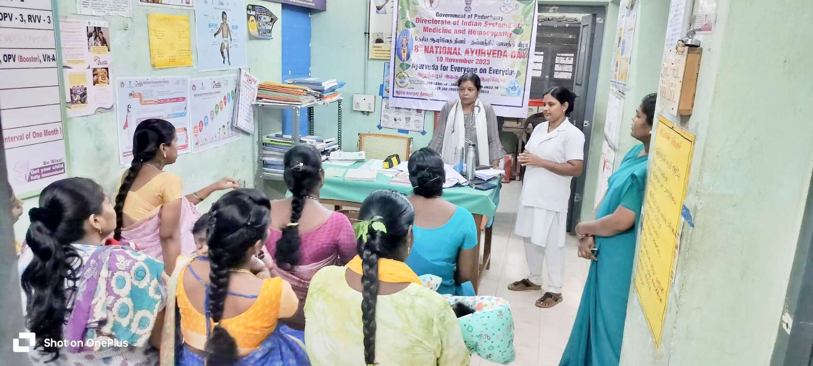 Health awareness program conducted in Phc Sedarapet talk given to postnatal care through ayurveda and pamphlets issued to public