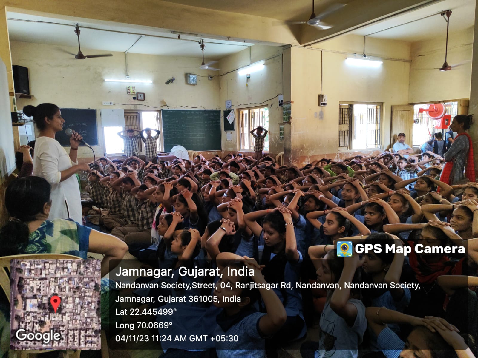 ITRA organised Ayurveda awareness programme venturing into spreading cognizance about the traditional system of healthy lifestyle and diet amongst the studentsGovt. School 21-4 Jamnagar.