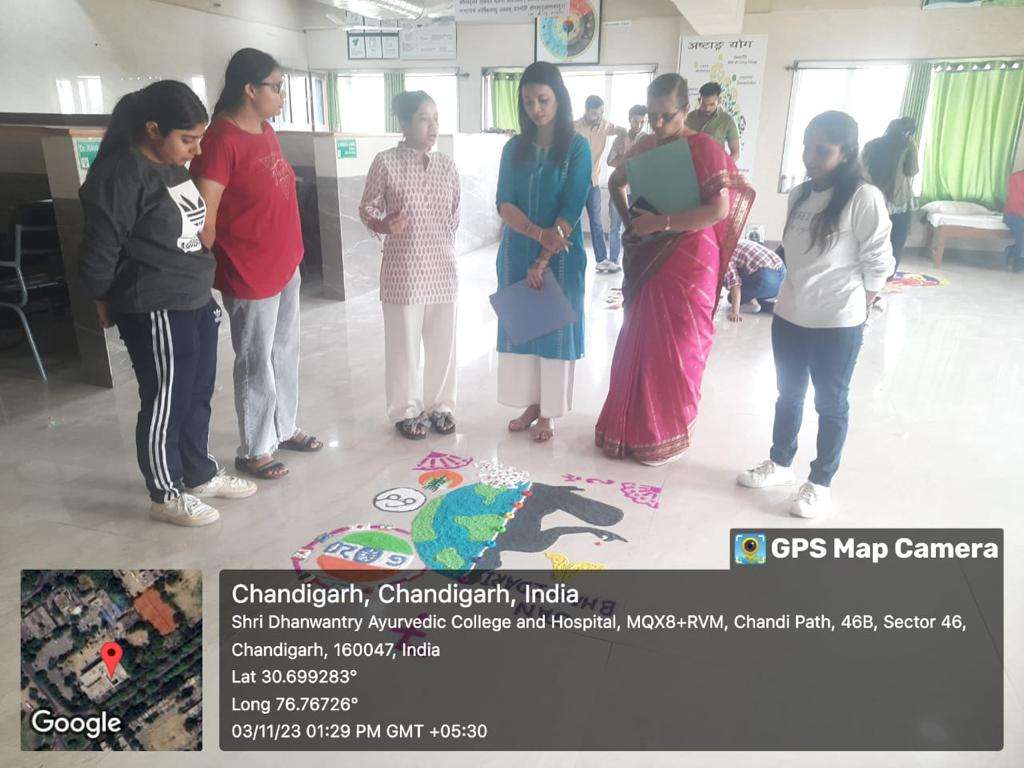 RANGOLI COMPETITION on the theme- Jan Bhagidari at CHANDIGARH