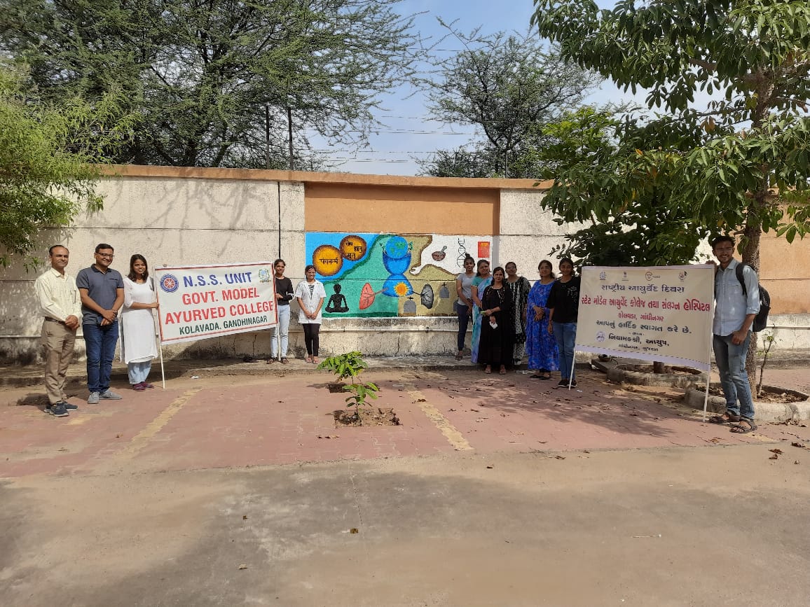 WALL PAINTING COMPETITION WAS HELD AMONG STUDENTS FOR AWARENESS REGARDING AYURVEDA