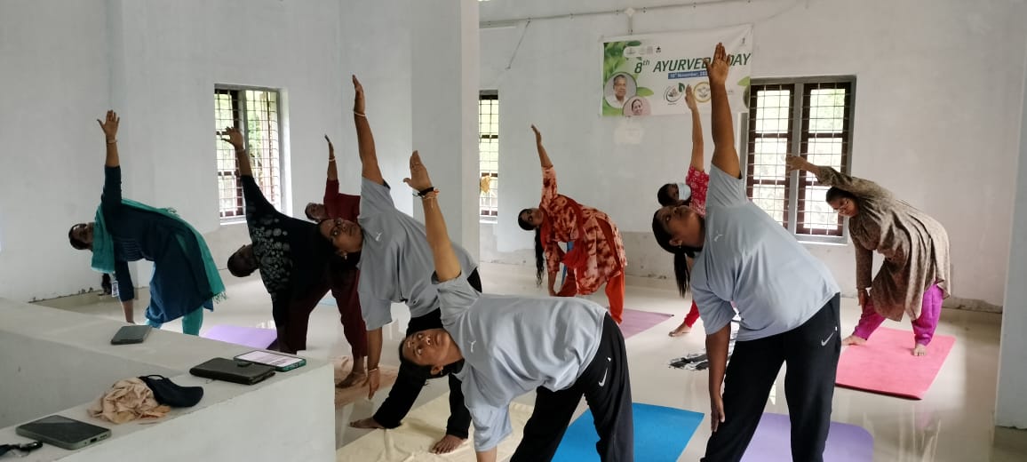 Yoga class conducted at ward 3 kareepra panchayat