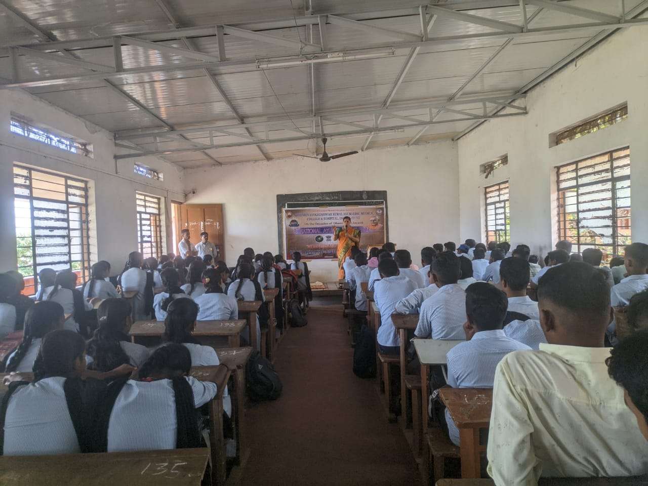 conducted a Health Awarness Programme about Dinacharya and Yoga Awarness and Demonstration to the students